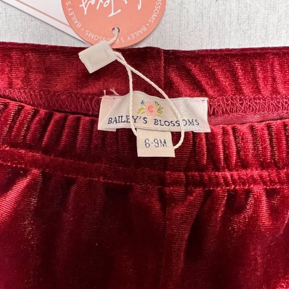 Baileys Blossoms Velvet Flare Pants - Picture 2 of 2